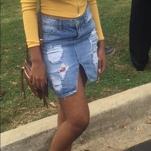 Vanilla Star Jean Skirt